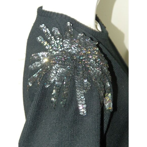 Plain Jane Sweet Baby Jane Vintage Sweater Dress Size Large Iridescent Sequins - Picture 6 of 10